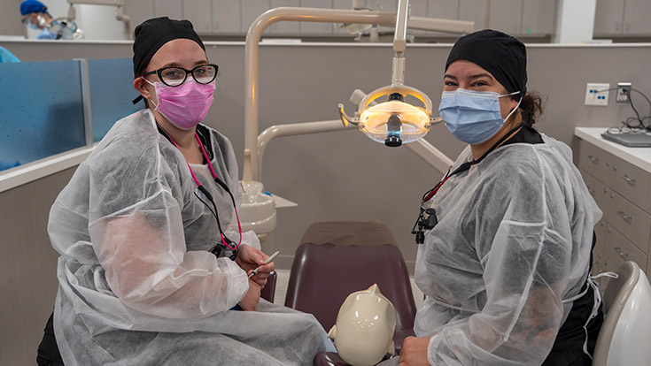 Dental Hygiene Clinic Students Working